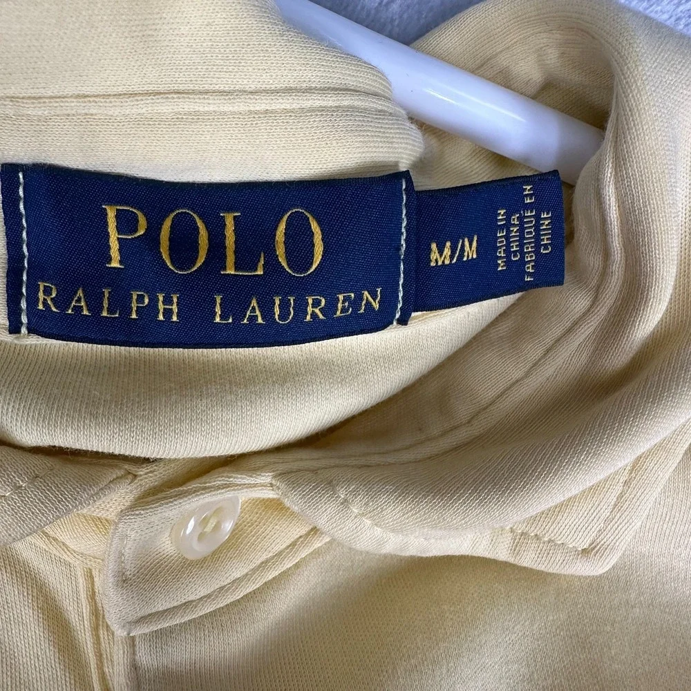 Polo Ralph Lauren Polo Shirt Mens XL Yellow Classic Pony Custom Fit